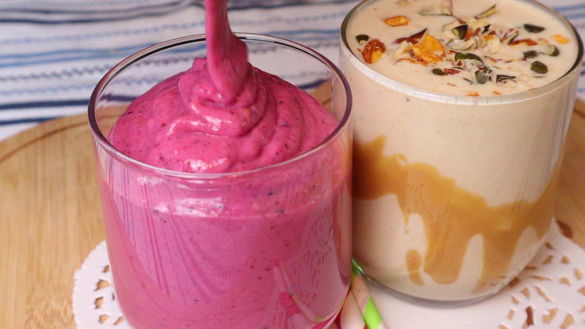 2 HEALTHY Protein Milkshake Recipes Cheffoodiecast