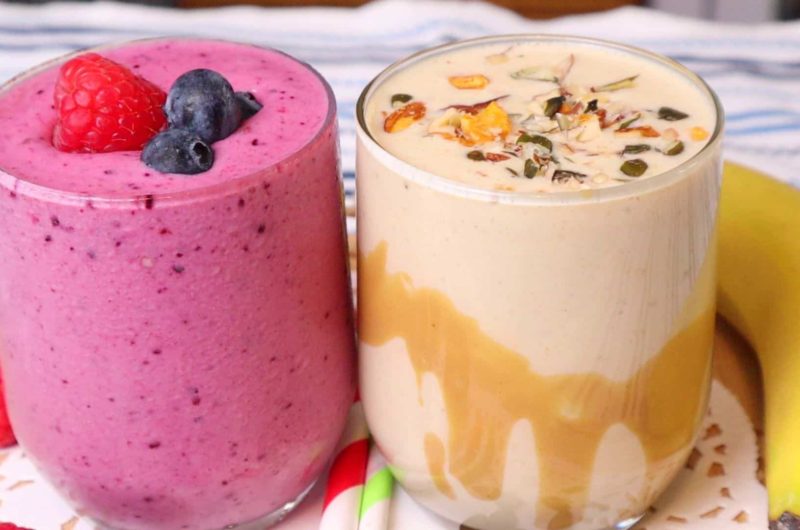 2 HEALTHY Protein Milkshake Recipes