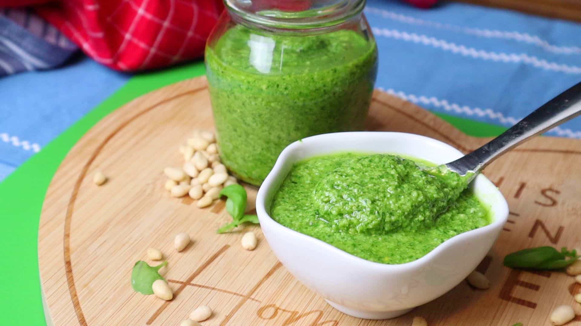 Homemade Fresh Pesto Sauce Recipe Cheffoodiecast