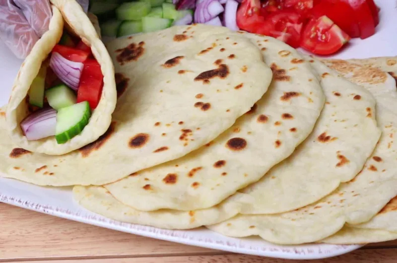 Easy Soft Flatbread (2 Ingredients)