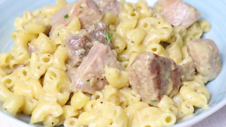 Tuna Steak Creamy Macaroni Pasta