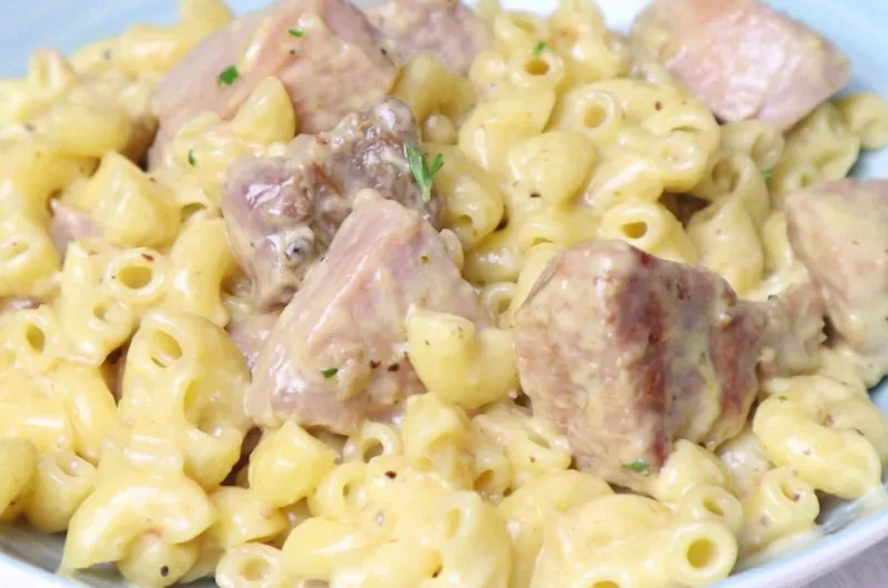 Tuna Steak Creamy Macaroni Pasta