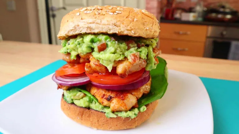 Healthy Chicken Avocado Sandwich Burger
