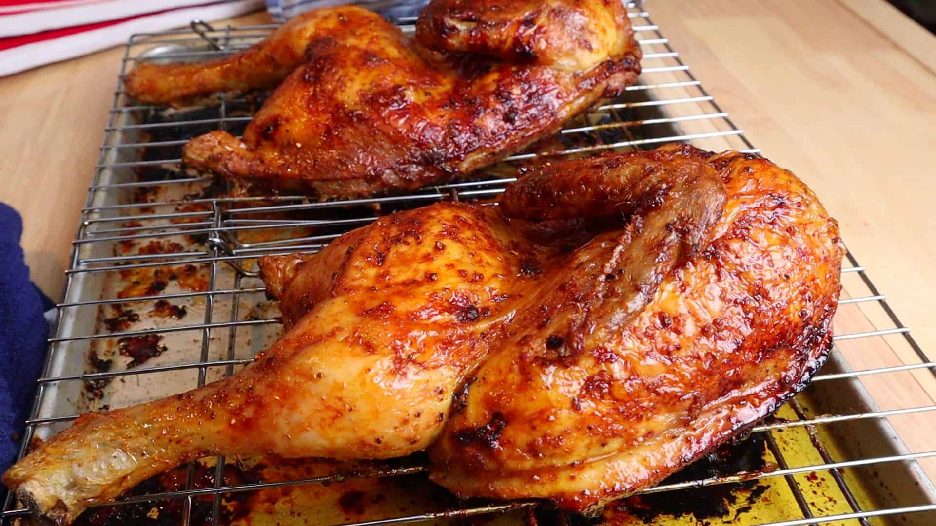 Honey Glazed Roasted Half Chicken - Cheffoodiecast