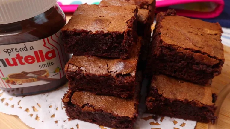 Easy 3 Ingredients Nutella Brownies