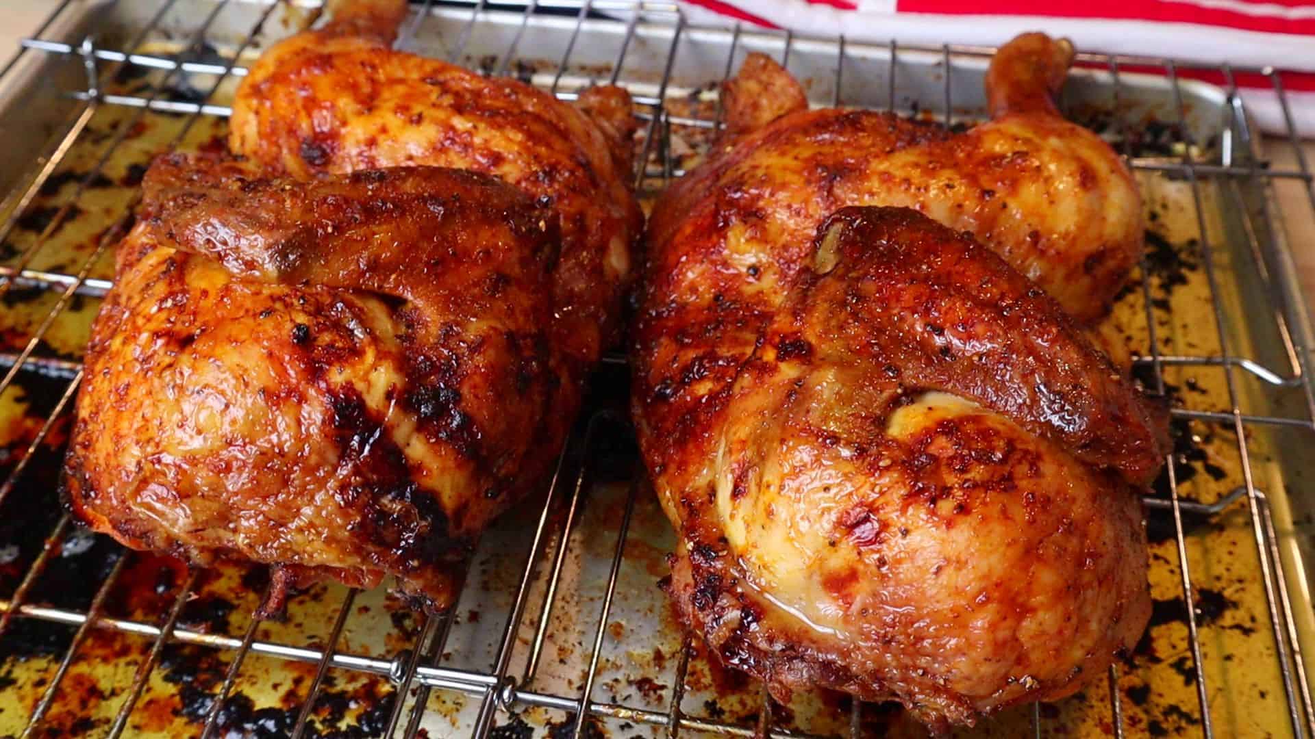 Honey Glazed Roasted Half Chicken - Cheffoodiecast