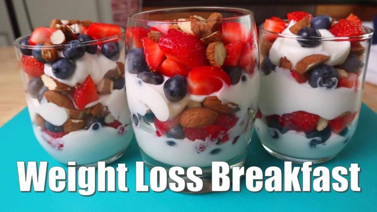 Greek yogurt with berries and almonds Breakfast