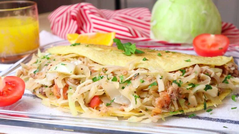 Cabbage Omelette Breakfast Recipe