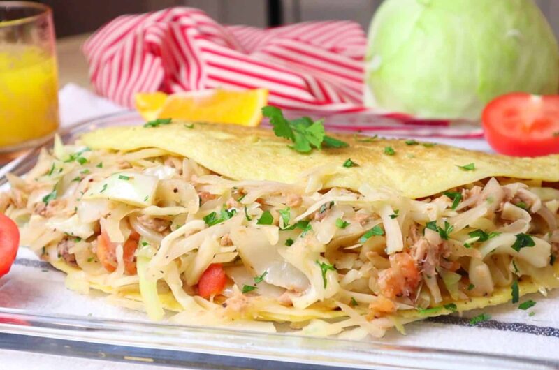 Cabbage Omelette Breakfast Recipe