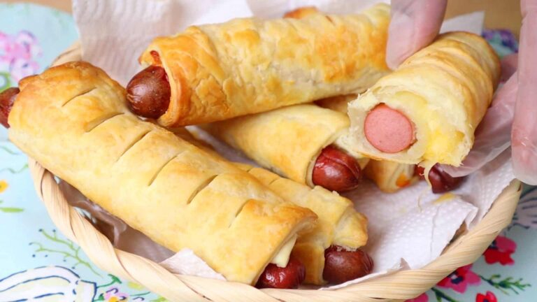 Puff Pastry Cheese Hot Dogs Recipe