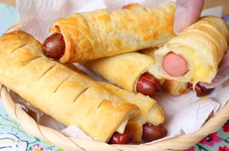Puff Pastry Cheese Hot Dogs Recipe